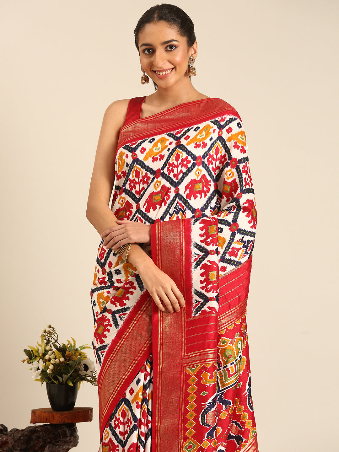 Rangrekha - Multi Colour Printed Soft Silk Saree