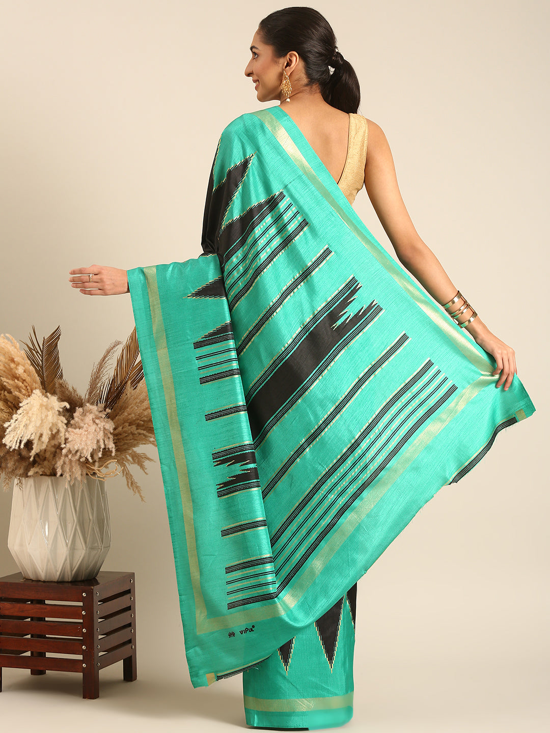 Tanta - Green Printed Soft Silk Saree