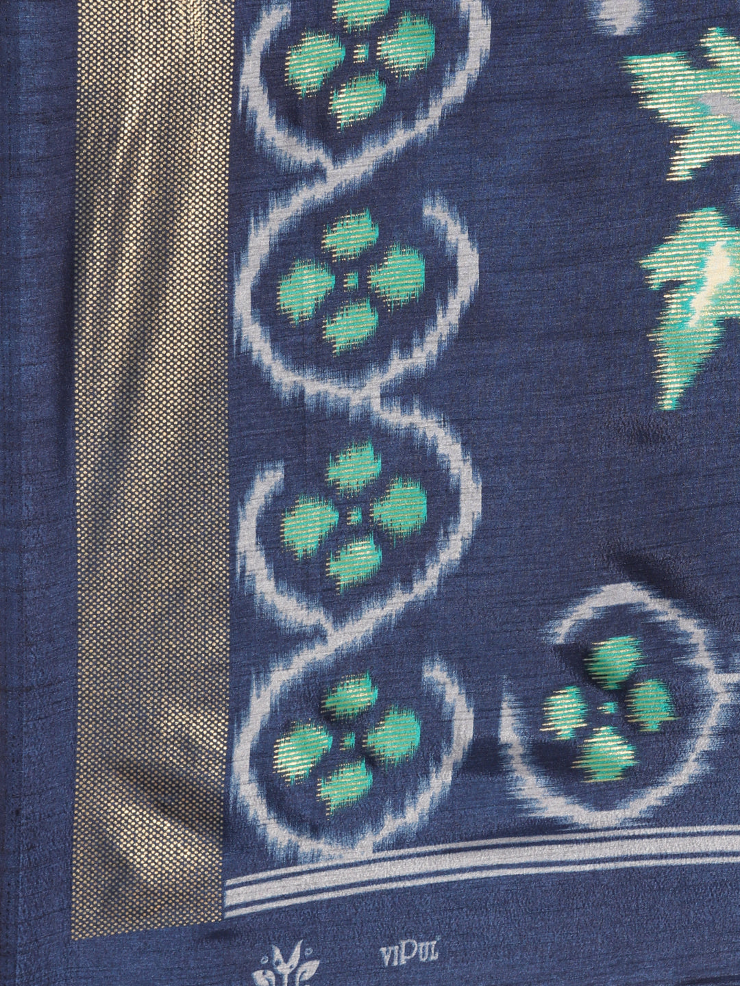 Tanta–White Printed Soft Silk Saree