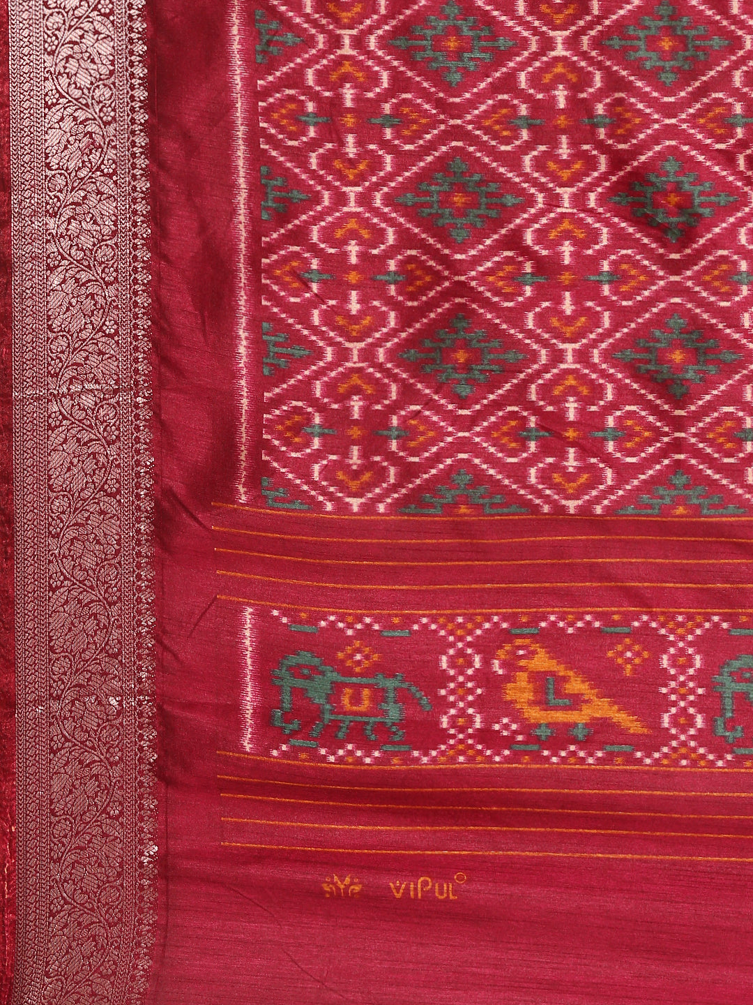 Saanvi - Yellow Printed Art Silk Saree