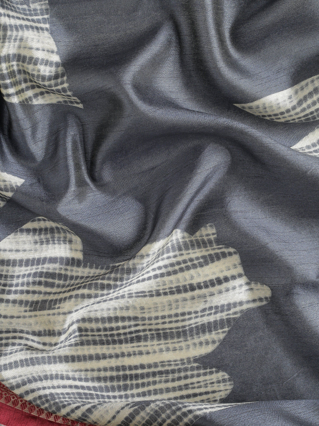 Saanvi - Grey Printed Art Silk Saree