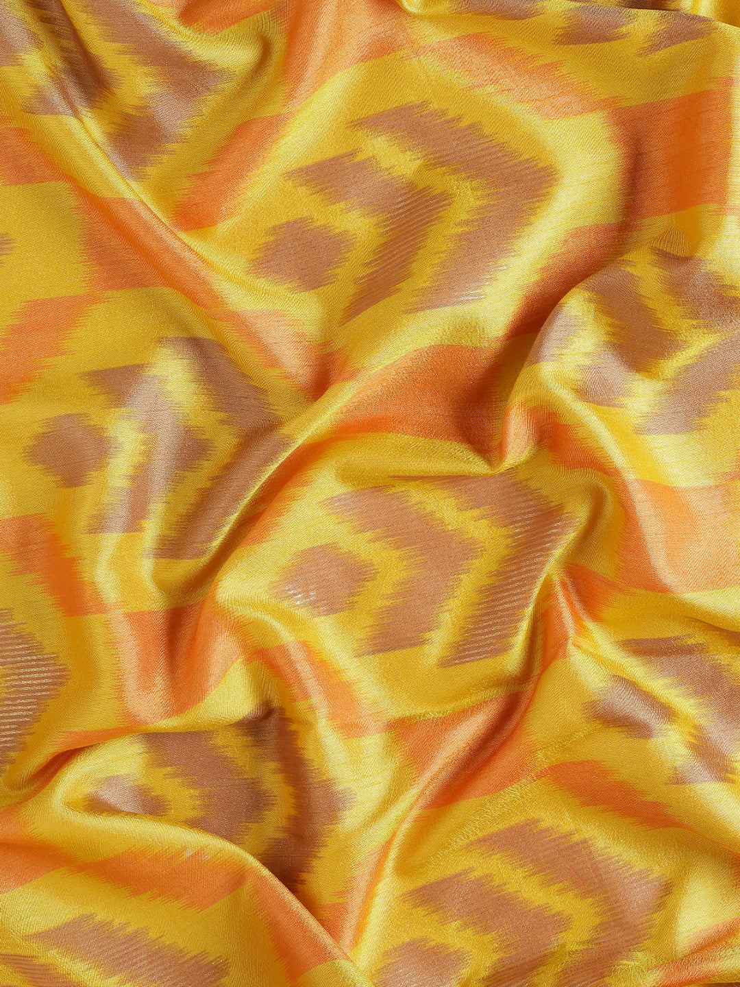 Tanta - Yellow & Red Printed Soft Silk Saree