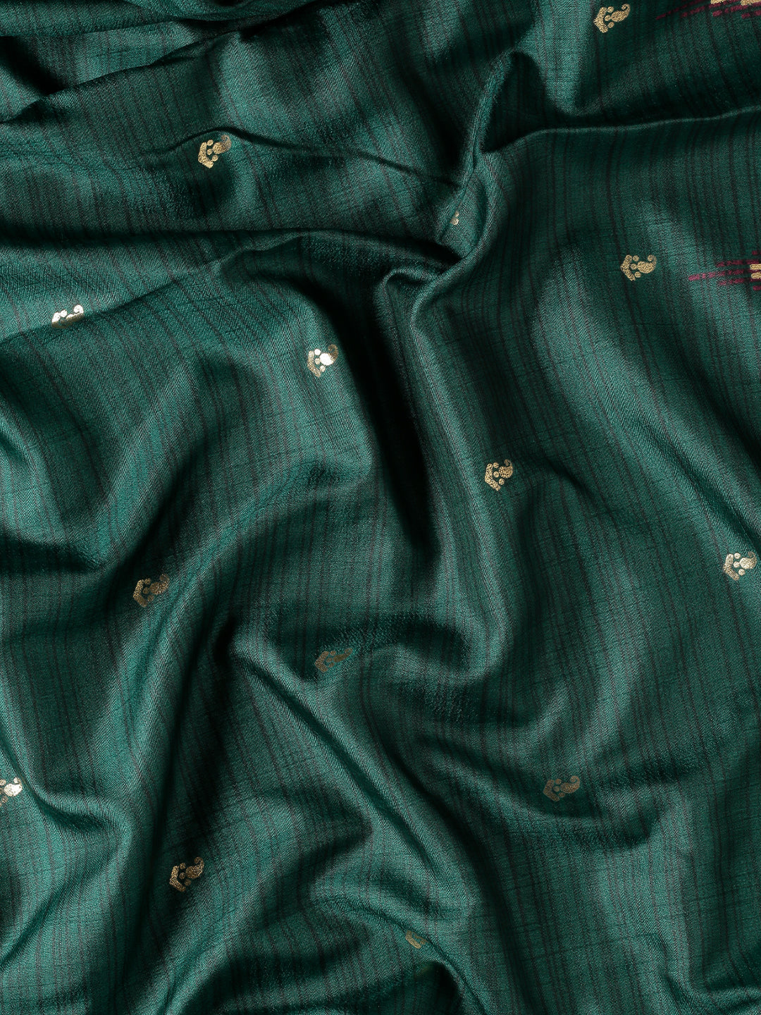 Tanta - Green Printed Soft Silk Saree