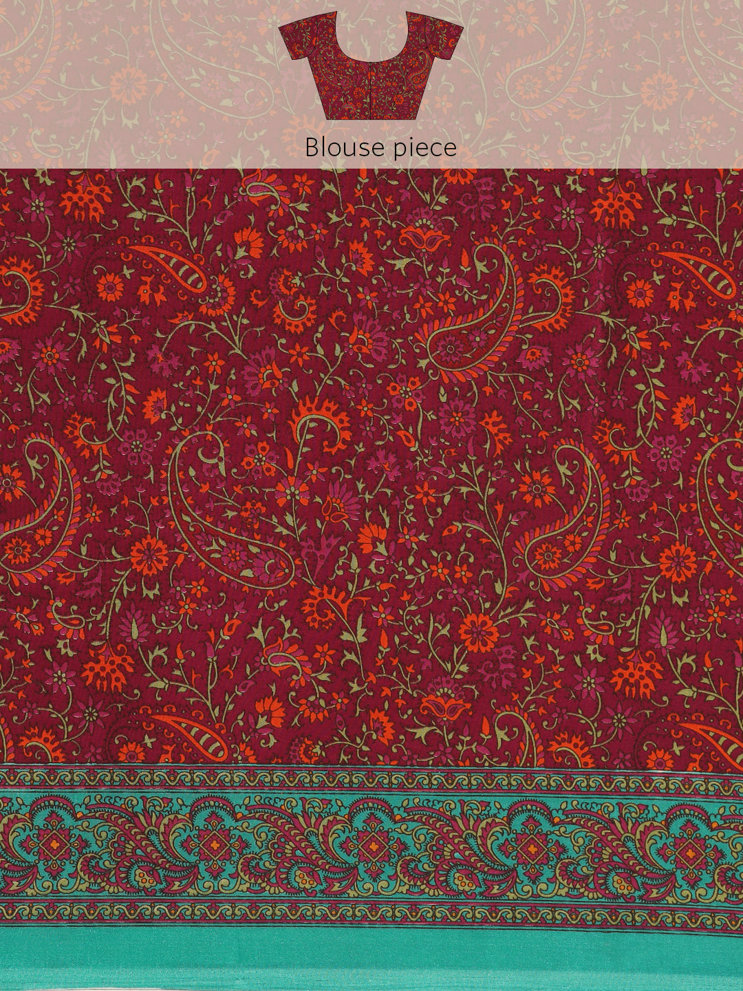 Chitrika–Burgundy Printed Crepe Saree