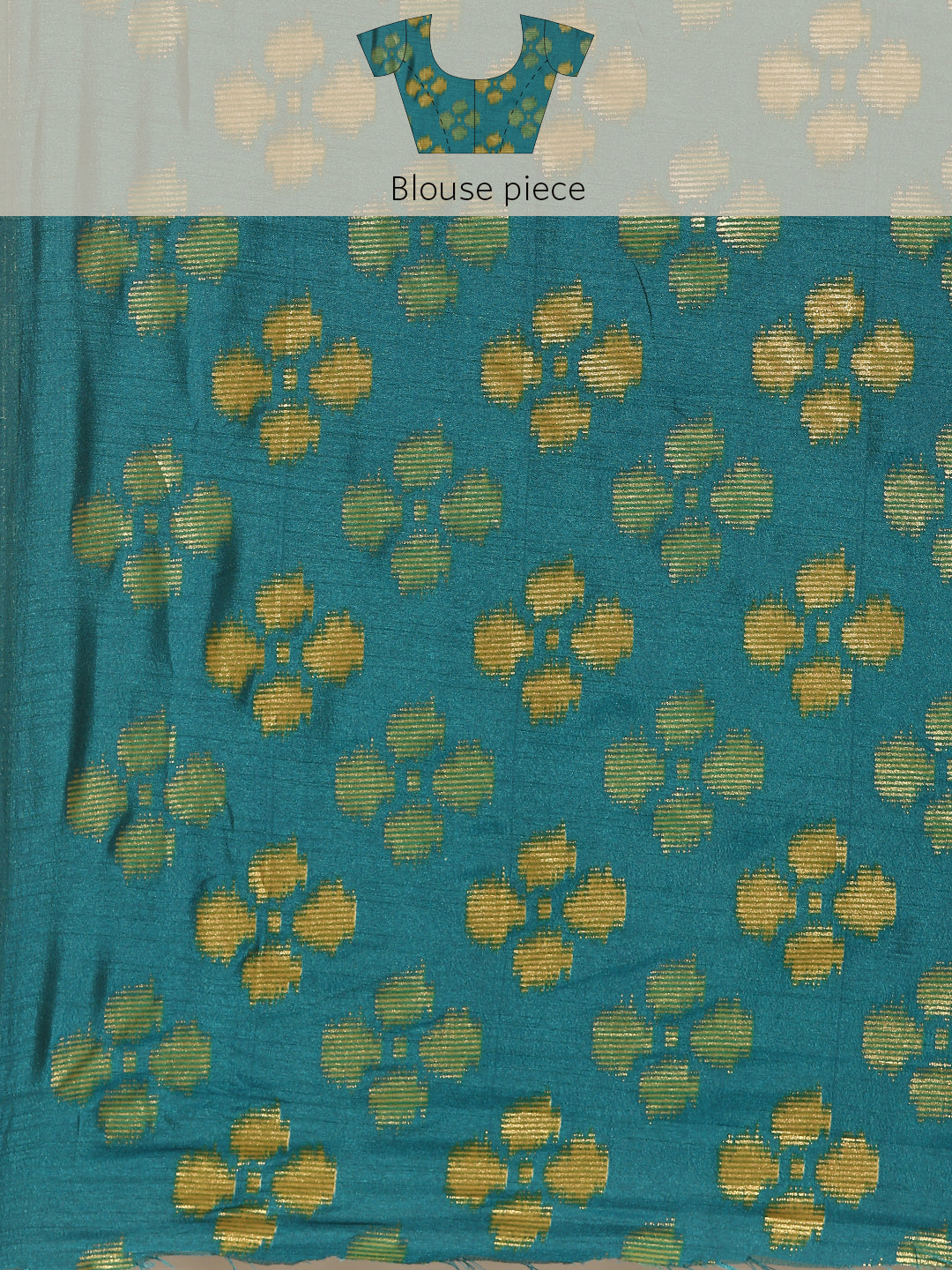 Tanta - yellow & Rama Green Printed Soft Silk Saree