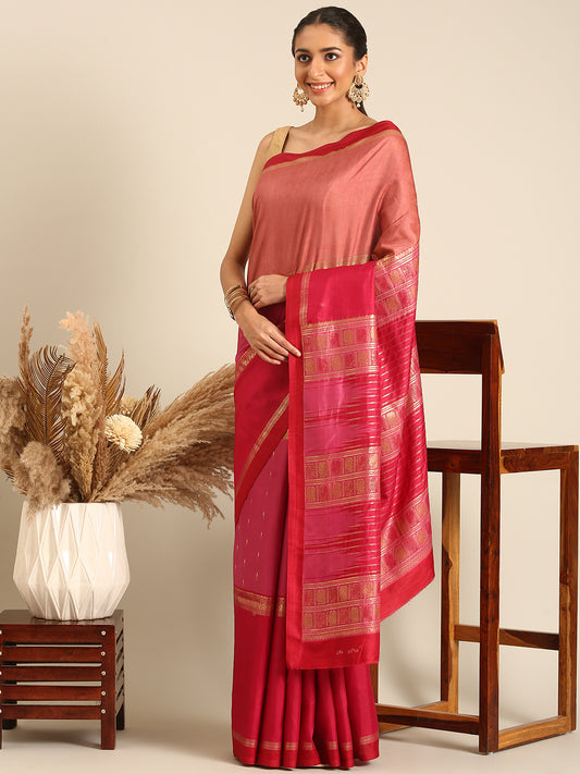 Tanta - Green Printed Soft Silk Saree