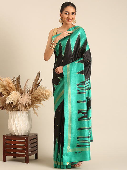 Tanta - Green Printed Soft Silk Saree