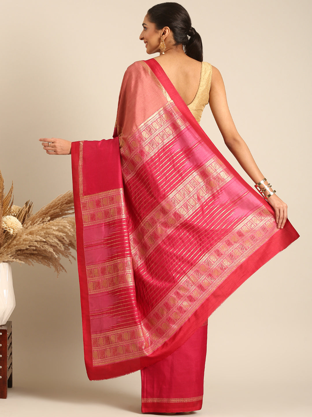 Tanta - Green Printed Soft Silk Saree