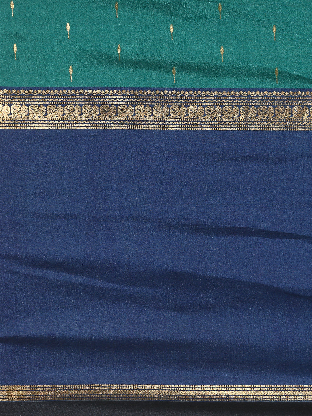 Tanta - Rama Green Printed Soft Silk Saree