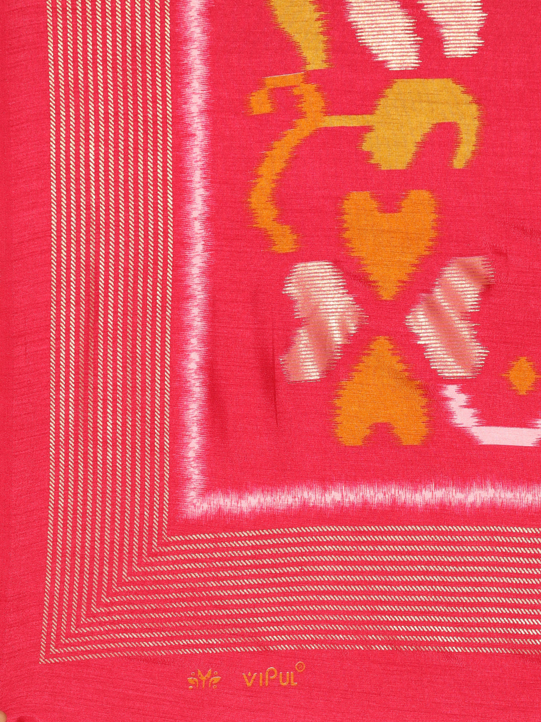 Tanta–Cream Printed Soft Silk Saree