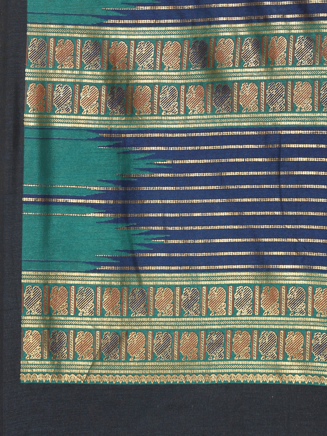 Tanta - Rama Green Printed Soft Silk Saree