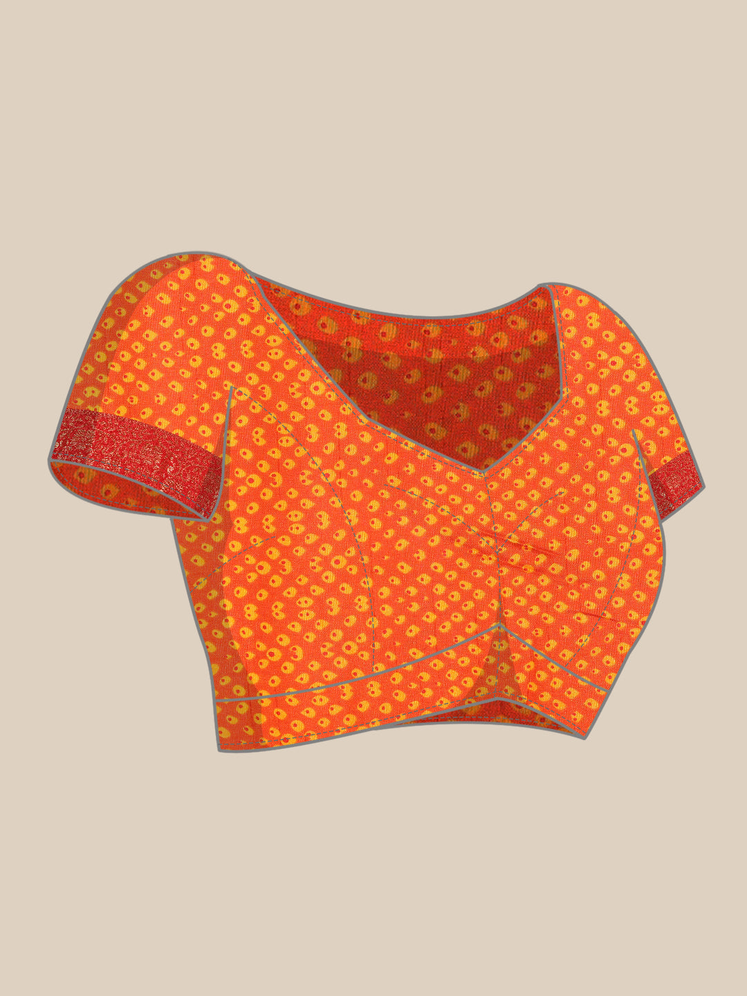 Vanya–Red Printed Weaving Silk Saree