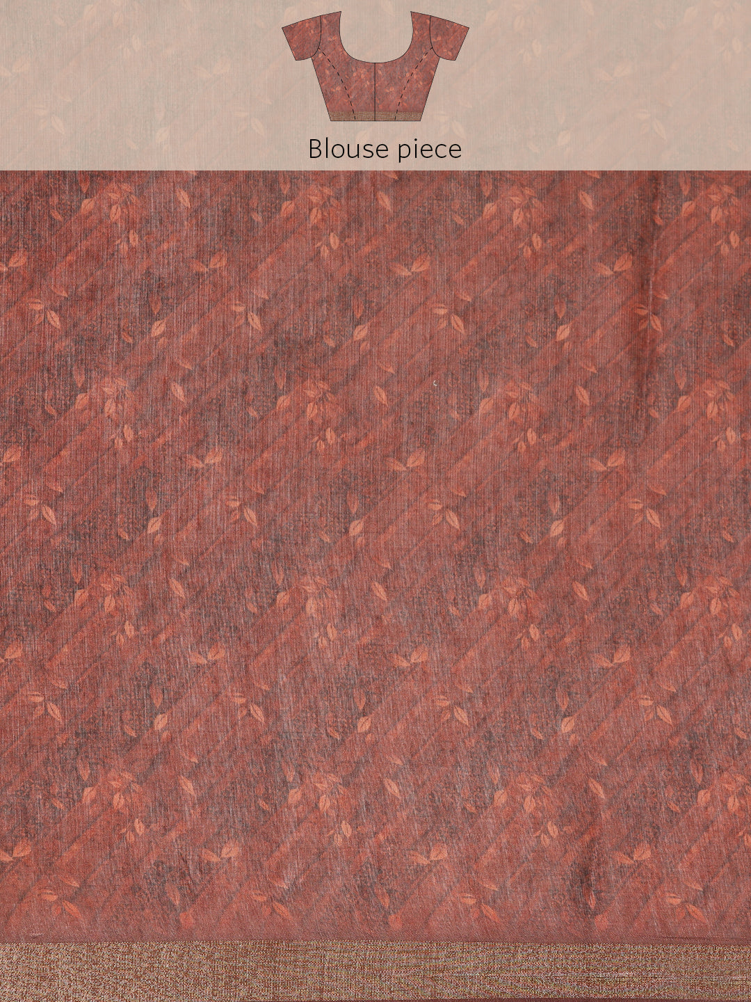 Taraang–Brown Printed Cotton Chanderi Saree
