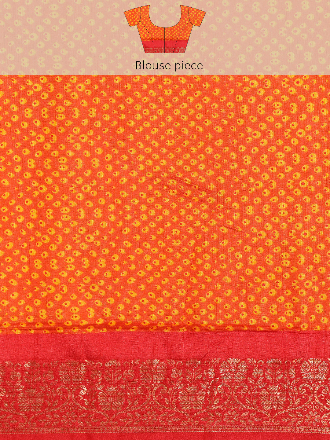 Vanya–Red Printed Weaving Silk Saree