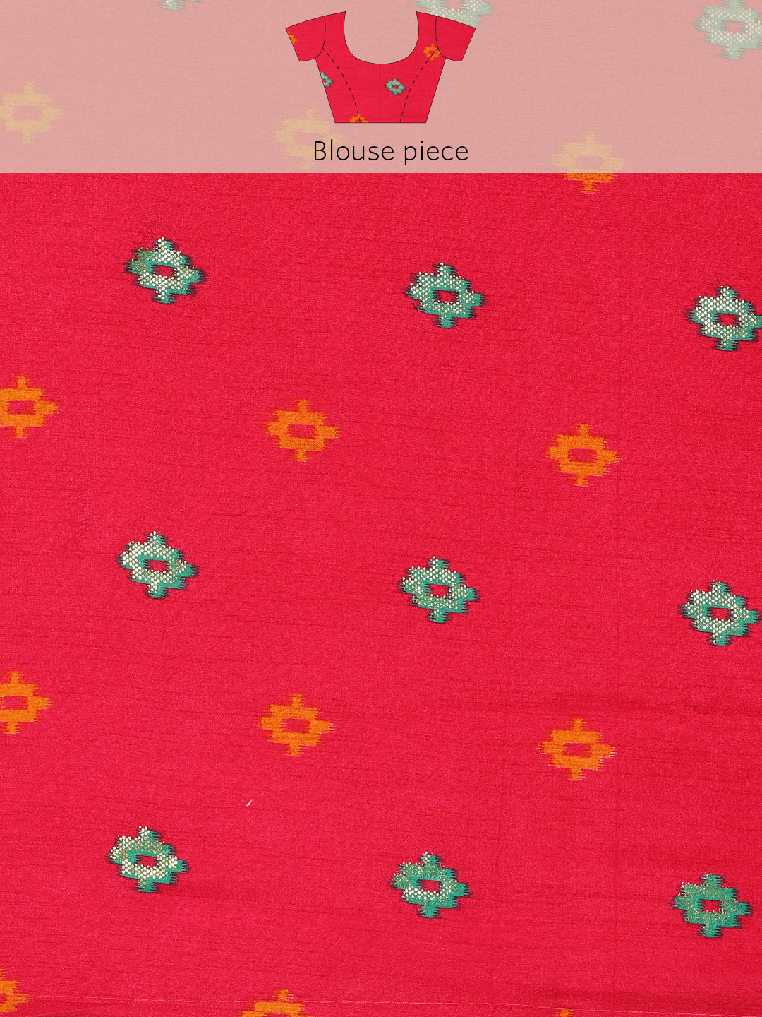 Rangrekha–Red Printed Soft Silk Saree