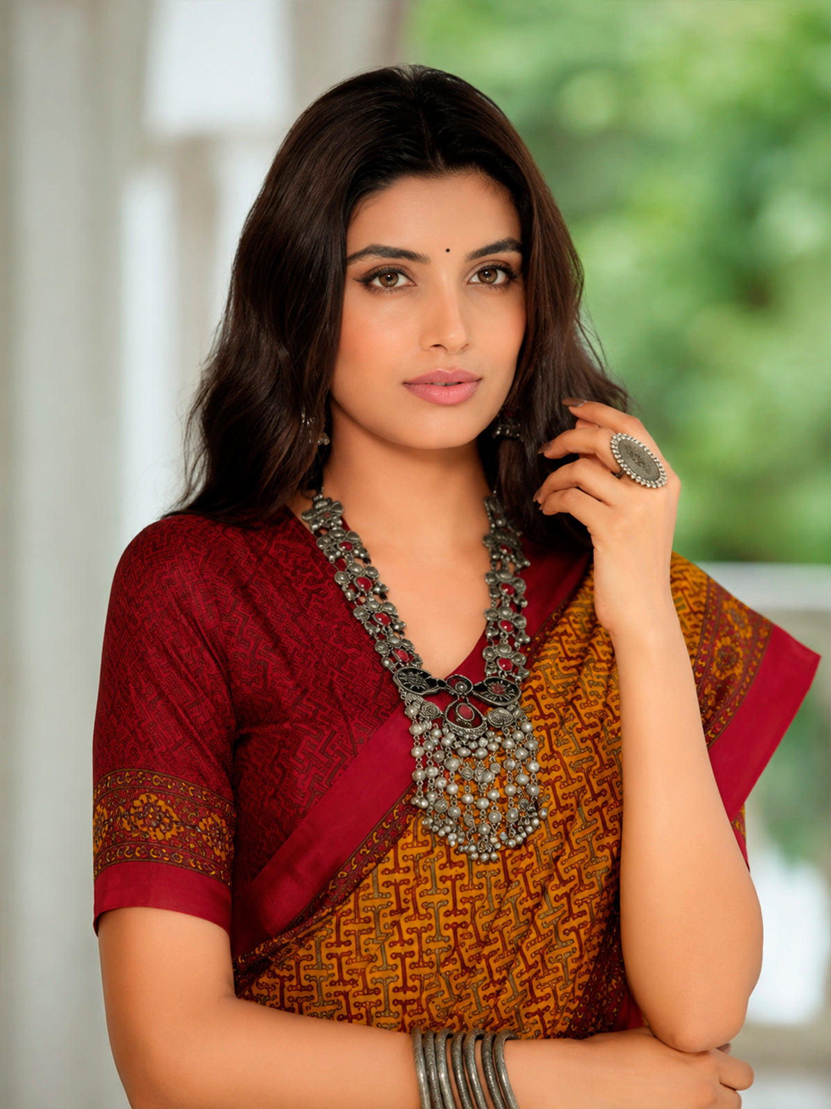 Rajkala - Yellow Printed Crepe Silk Saree