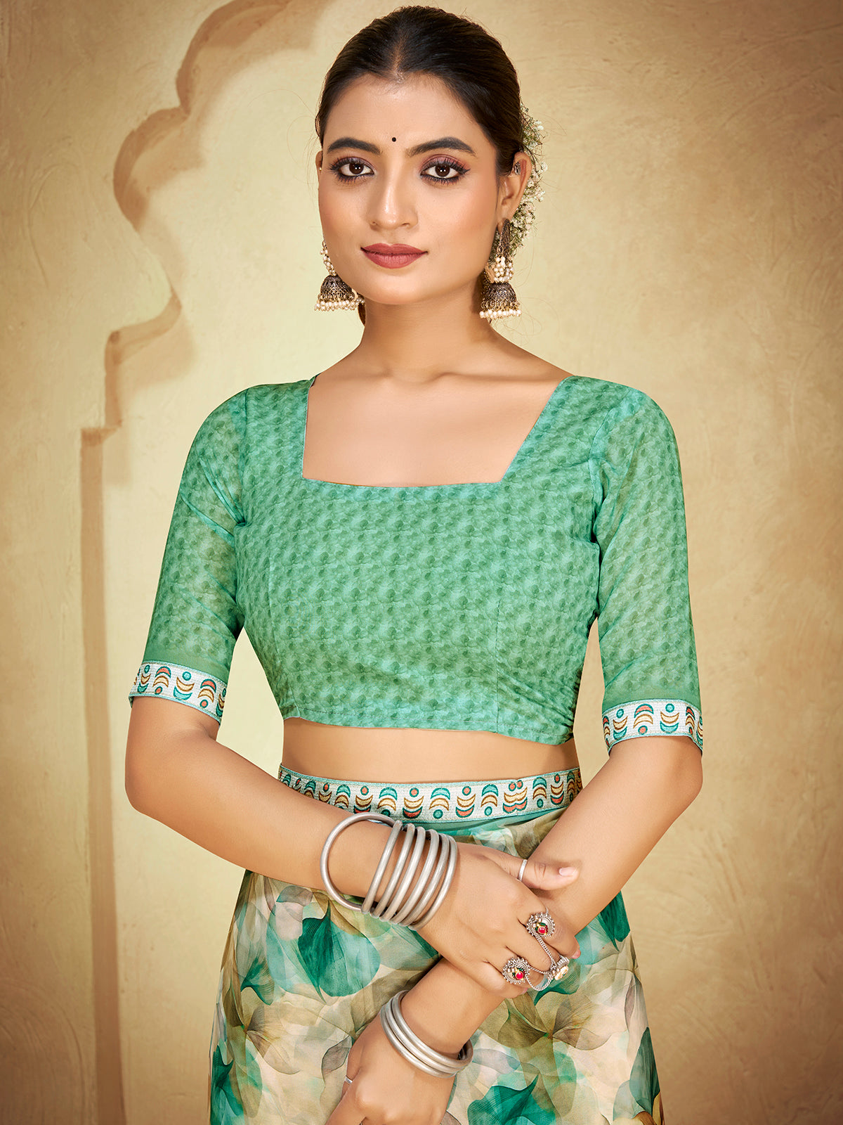 Sumedha - Multicolor Digital Printed Georgette Saree