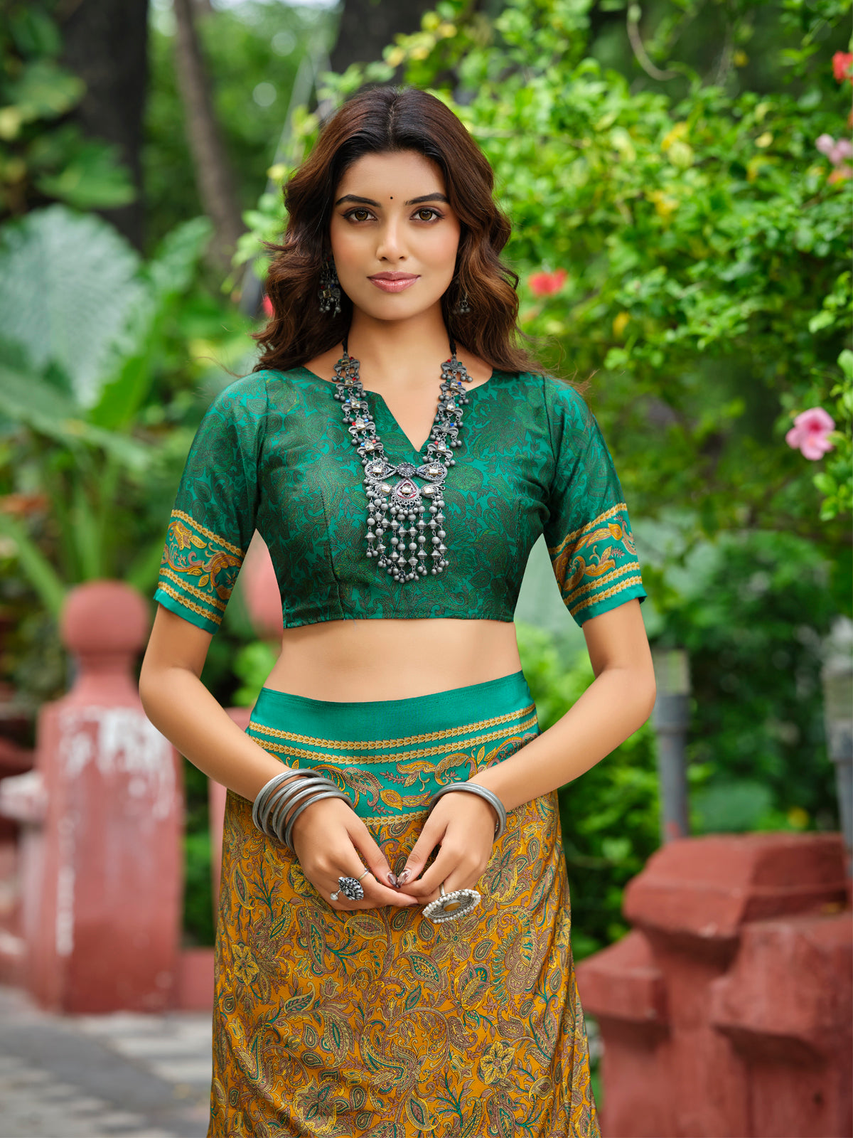 Rajkala - Yellow Printed Crepe Silk Saree